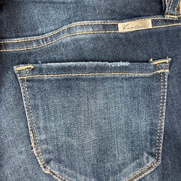 NWT KanCan Anya High Rise Skinny Dark Blue Denim frayed hem Fall Tall Boot Jeans - Picture 5 of 7